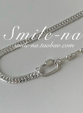 韩国设计师款不规则拼接坦克项链