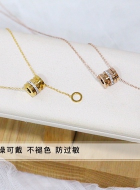 洗澡不用摘钛钢小蛮腰锁骨链项链