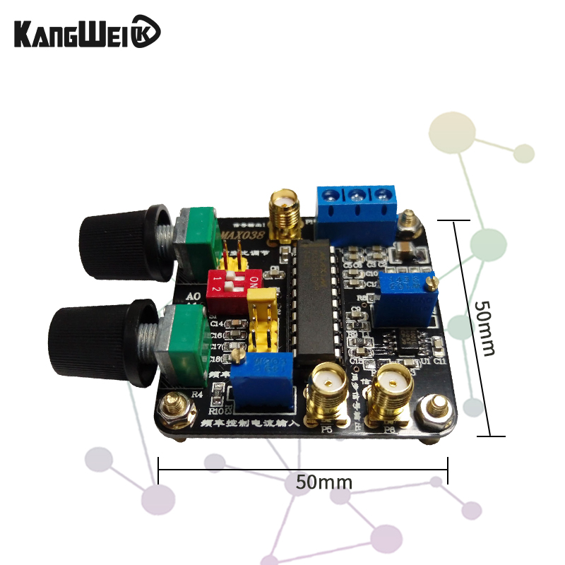 新品MAX038函数信号r发生器模块三角波正弦波矩形波脉冲波带后-图2