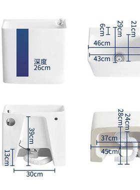 洁璐斯 阳台洗拖把池家用卫生间大号陶瓷拖布池墩布池落6式小号槽