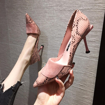 A D Hepburn ~ a little fresher sexy career single shoe ol mesh red French pointed maiden name Yutaka with shoes female fine heel