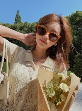 墨镜韩国复古风太阳镜秀智同款
