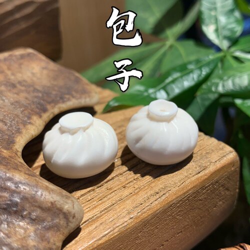 鹿角雕刻趣味包子文玩搭配配饰包邮 - 图0