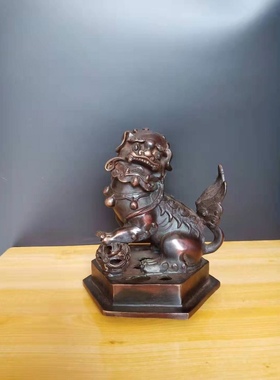 狮子熏炉皇家梵诗铜净化中式客厅