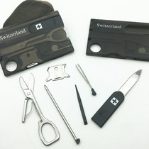 Swiss Swizerland Multifunction Military Knife Card Tool Kano Camp Card Combined Tool Tweezers LED Pen