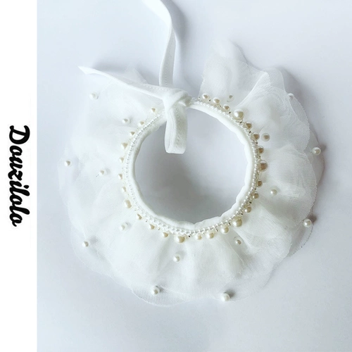 Шарф, милый чокер, слюнявчик, кружевное платье