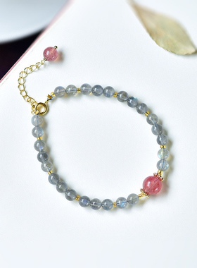 灰月光石小颗粒气质款手链新品