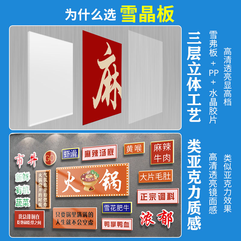 市井火锅店文化墙重庆串串店墙B面装饰创意餐饮烧烤饭店挂画贴纸 - 图0