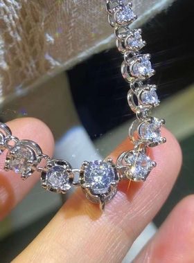 奢华满钻人造钻石项链 可单戴可配吊坠