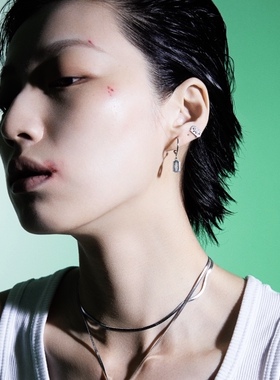 ositermxmrbrow眼925银针耳钉
