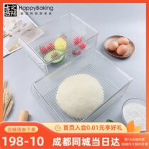 2 Loaded Bakery Fermentation Boxes Transparent With Lid Thickening Easy Awake Dough Large Capacity Sealing Case