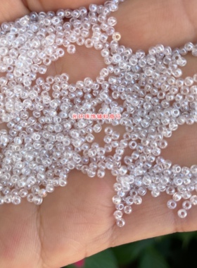diy高质量透明白色玻璃饰品散珠