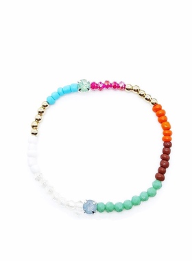 exo吴世勋同款彩珠钻不规则街头