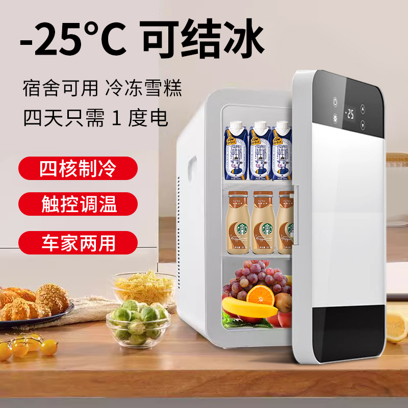 迷你小冰箱家用一人专用储奶小型mini2024冰柜小单人母乳新款车载 - 图0