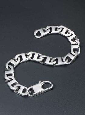 欧美古巴链项链钛钢男不掉色潮人