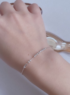 摩斯密码纯银定制平安喜乐手链