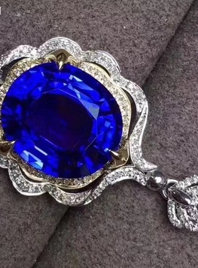 鸽子蛋纯银精工镶嵌大颗粒吊坠