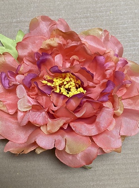 古风牡丹芍药绢花仿真后压发夹
