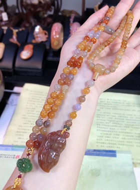 珊瑚玉天然手镯少女风婚礼吊坠