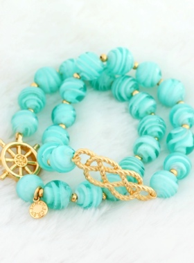 绿色海洋风欧美配饰长项链