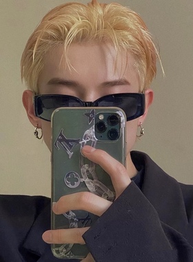 个性小众轻奢潮人墨镜装饰复古情侣框偏光太阳镜小红书网红小方形