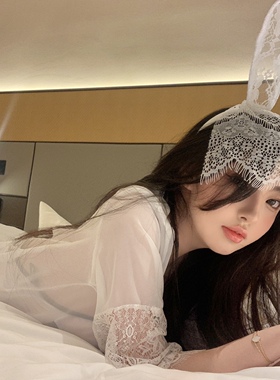 万人迷白色蕾丝装扮性感女神发箍