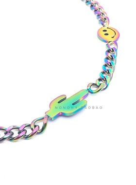 国潮潮流原创设计英雄笑脸项链