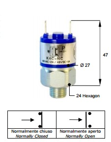 K4TC01 FOX原装意大利压力开关K4TCF1 K4VC K4ZC K4RAF1 K4RAF2-图1