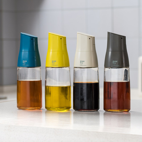 加拿大zuutii油壶厨房油罐家用自动重力开盖玻璃油瓶酱油醋调料瓶-图0