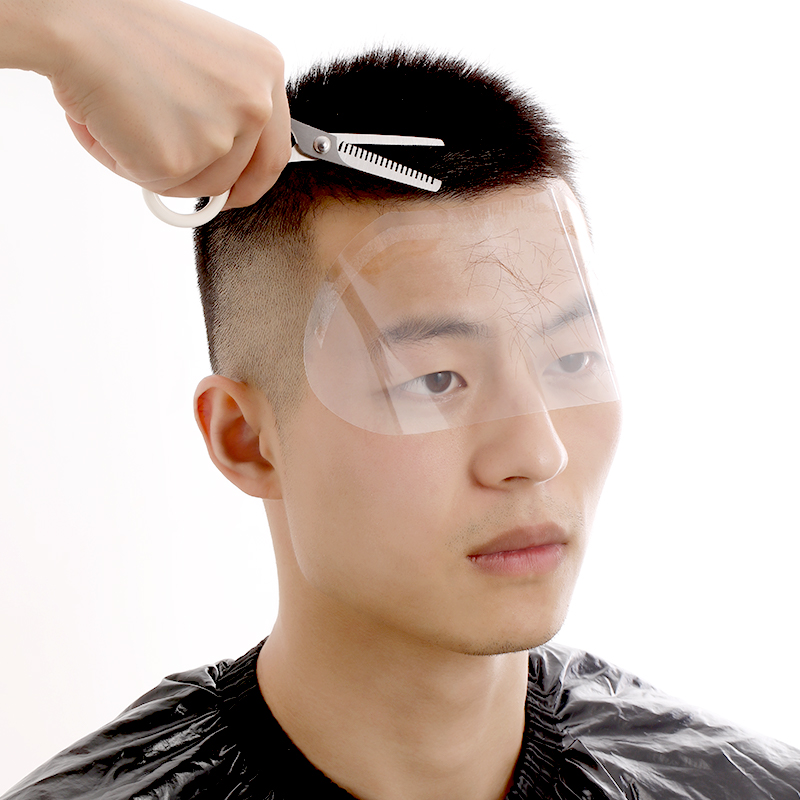 剪发刘海贴一次性染发面罩透明遮挡脸护眼美发用品理发店焗油工具