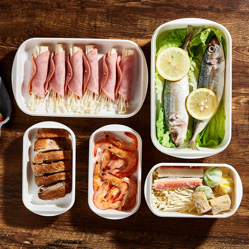 日本进口上班族饭盒微波炉加热便当盒冰箱专用水果收纳塑料保鲜盒 - 图1