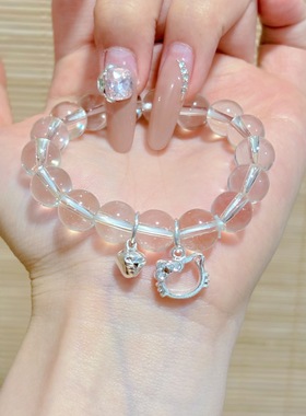 新款甜美冰透10mm手链可