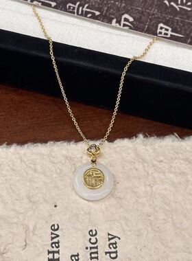 福运平安扣项链女中国风