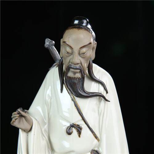 吕祖八仙洞宾 石湾公仔陶瓷工艺品新美陶人物可家居摆件包邮 - 图0