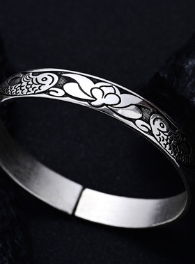 复古饰品礼物纯银手镯送妈妈