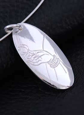 足银项坠佛手古典禅意饰品挂件