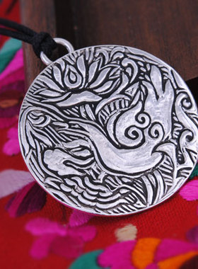 足银挂件项链配饰女士吊坠