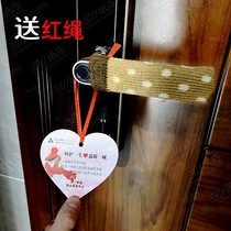 Welcome home Red Waterproof Plastic Card Garden District Property Handover Door Handle Hanger Customize Warm Winter Card
