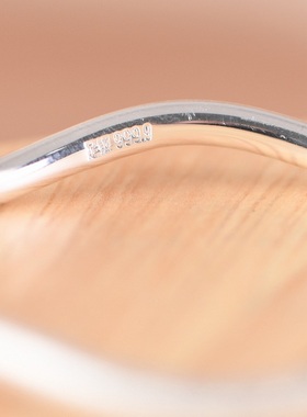 日韩女999足银简洁手镯时尚百搭