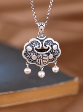 女999足银寓意好吊坠生日礼物