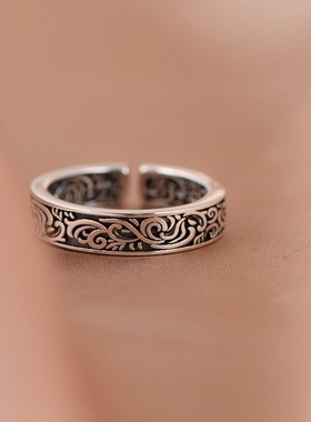 女925纯银民族风时尚潮流戒指