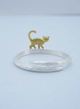 设计师开口纯银戒指