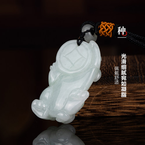 七彩云南天然翡翠玉石霸王貔貅玉吊坠翡翠男女款玉挂件招财礼物 - 图2