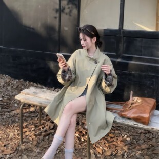 【已验货】撞色领口格子风衣美炸了！秋