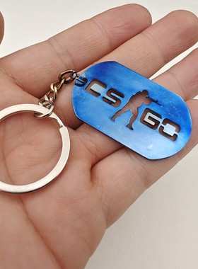 淬火烤蓝项链csgo钛钢吊坠情侣