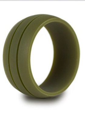 8.5mm宽双槽硅胶戒指欧美跨境亚马逊新品silicone rings情侣