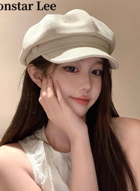韩版八角贝雷帽子女款2024新款