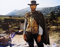 Klint Eastwood CLINT EASTWOOD pro-pen signature photo attached to the certificate