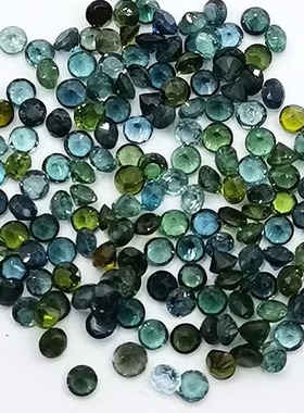 天然碧玺戒面群镶耳钉吊坠项链