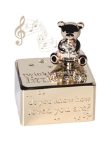 Small Stars Gift Bear Music Box Zinc Alloy Octaphonic Box Customized Creative Birthday Gift 520 to send to a friend and woman